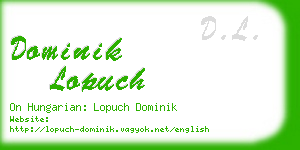 dominik lopuch business card